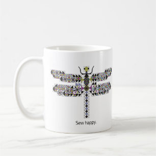 Coole Libellen-Diva-Steppdecken-Kaffee-Tasse Kaffeetasse