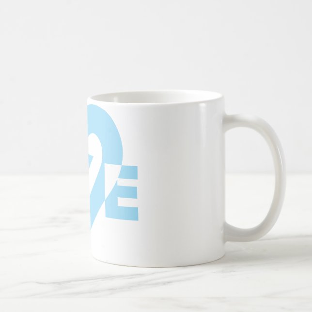 Coole Liebe Grafik, blau Kaffeetasse (Rechts)