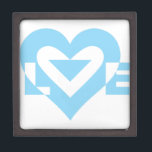 Coole Liebe Grafik, blau Kiste<br><div class="desc">Ein grafisches Logo-Design, maßgeschneidert. LIEBE in blau.</div>