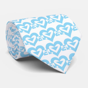 Coole Liebe Grafik, blau Krawatte