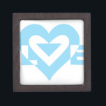 Coole Liebe Grafik, blau Schachtel<br><div class="desc">Ein grafisches Logo-Design, maßgeschneidert. LIEBE in blau.</div>