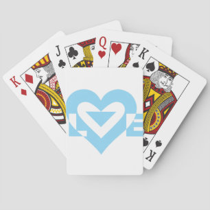 Coole Liebe Grafik, blau Spielkarten