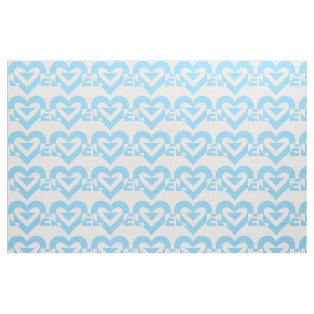Coole Liebe Grafik, blau Stoff (Fat Quarter (45,7 x 55,9 cm))