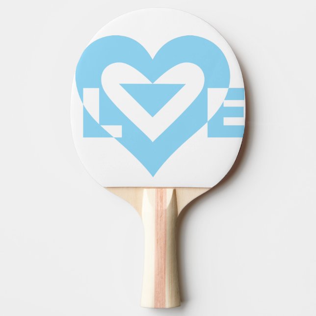 Coole Liebe Grafik, blau Tischtennis Schläger (Vorderseite)