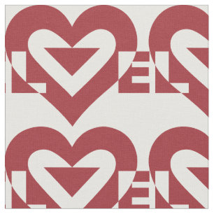 Coole Liebe Grafik, Burgandy Stoff