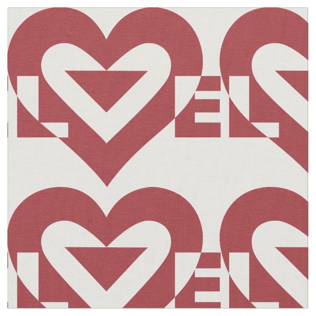 Coole Liebe Grafik, Burgandy Stoff (Nahaufnahme)