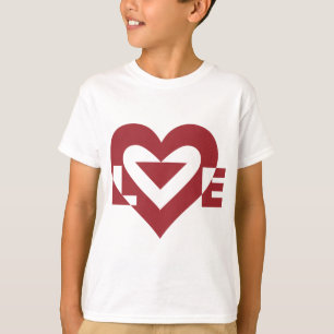 Coole Liebe Grafik, Burgandy T-Shirt