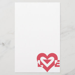 Coole Liebe Grafik, Kirschrosa Briefpapier