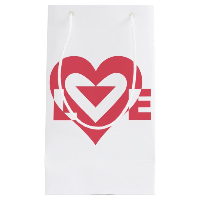 Coole Liebe Grafik, Kirschrosa Kleine Geschenktüte (Vorderseite)