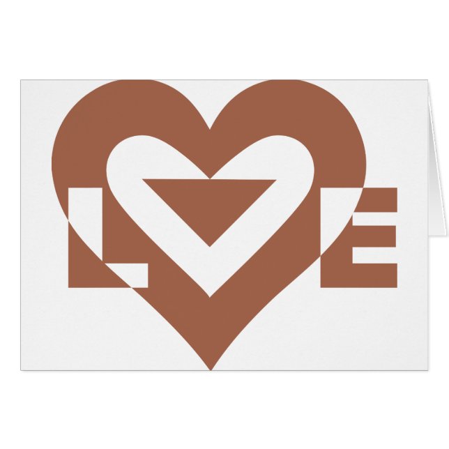 Coole Liebe Grafik, Mocha Brown (Vorderseite (Horizontal))