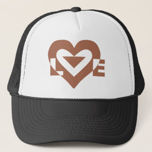 Coole Liebe Grafik, Mocha Brown Truckerkappe