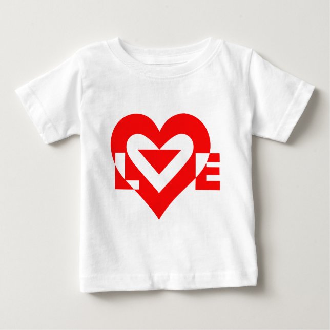 Coole Liebe Grafik, rot Baby T-shirt (Vorderseite)
