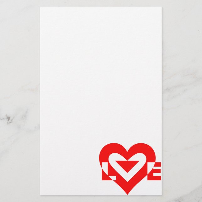 Coole Liebe Grafik, rot Briefpapier (Vorderseite)