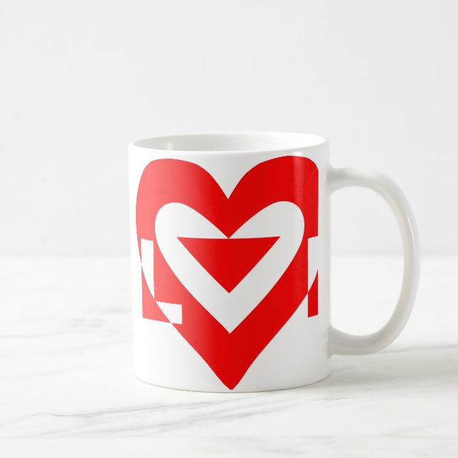 Coole Liebe Grafik, rot Kaffeetasse (Rechts)