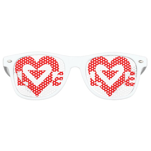 Coole Liebe Grafik, rot Partybrille (Vorderseite)