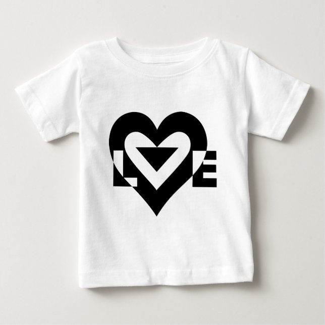 Coole Liebe Grafik, schwarz Baby T-shirt (Vorderseite)