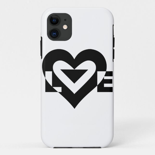 Coole Liebe Grafik, schwarz Case-Mate iPhone Hülle (Rückseite)