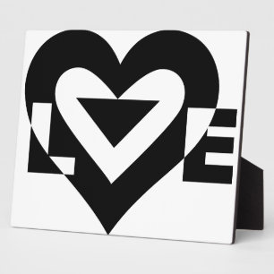 Coole Liebe Grafik, schwarz Fotoplatte