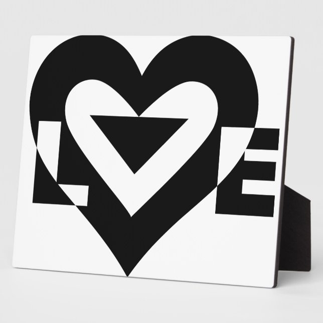Coole Liebe Grafik, schwarz Fotoplatte (Seite)