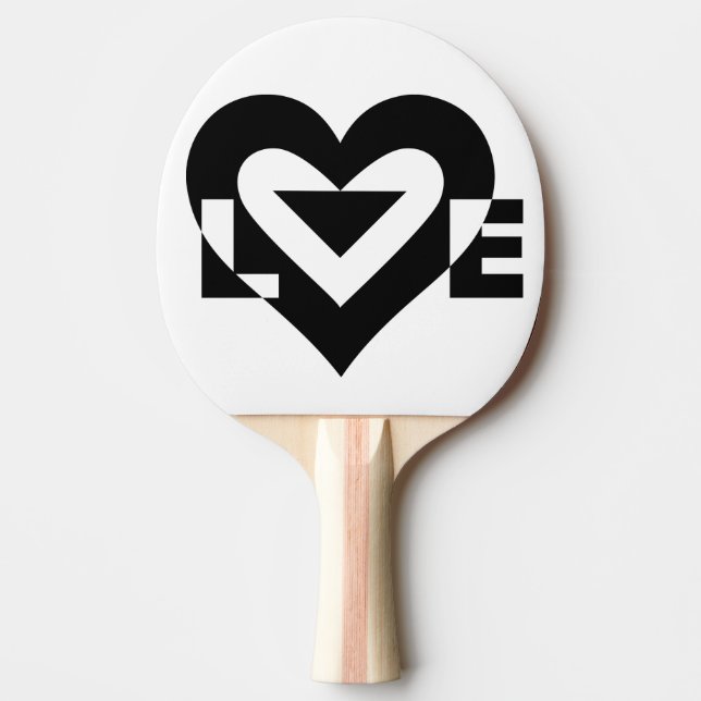 Coole Liebe Grafik, schwarz Tischtennis Schläger (Vorderseite)