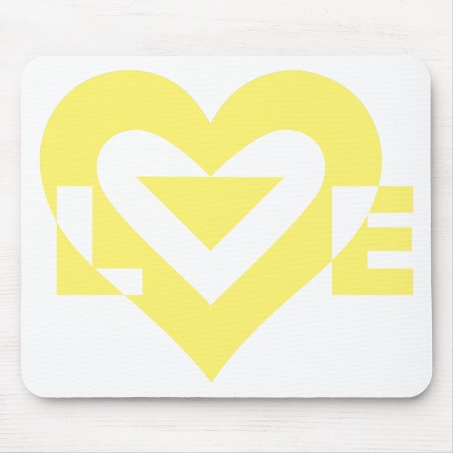 Coole Liebe Graphic, gelb Mousepad (Vorne)