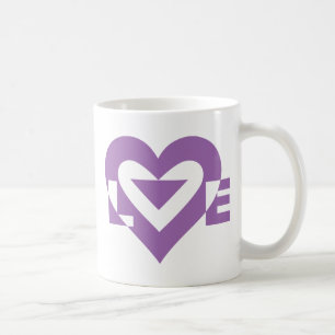 Coole Liebe Graphic, Lila Kaffeetasse