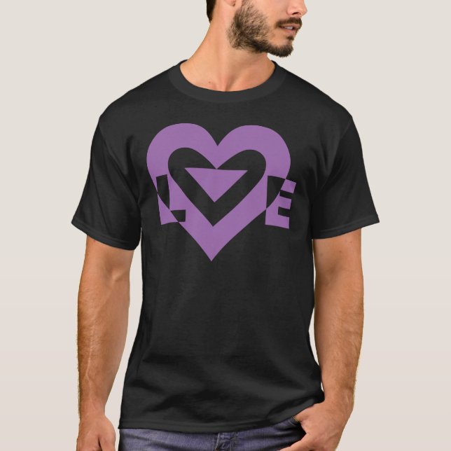 Coole Liebe Graphic, Lila T-Shirt (Vorderseite)