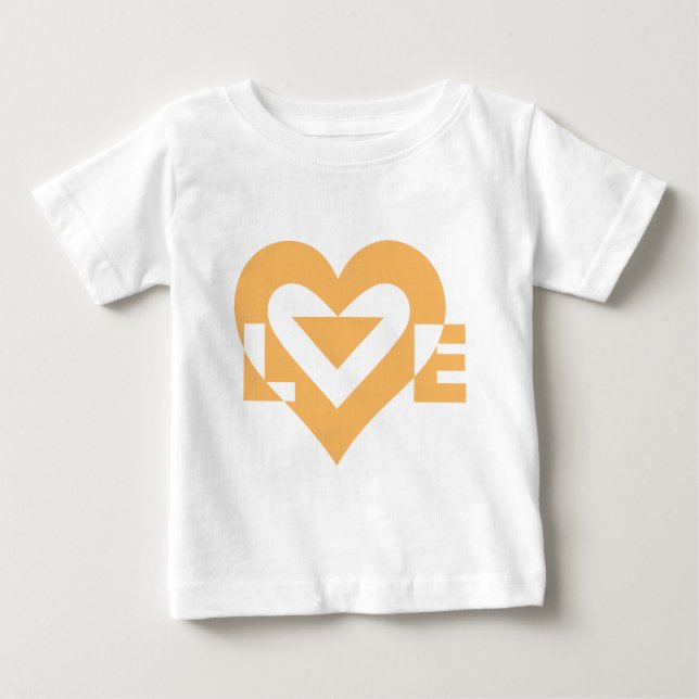 Coole Liebe Graphic, Orange Baby T-shirt (Vorderseite)
