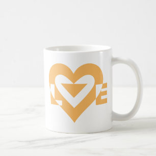 Coole Liebe Graphic, Orange Kaffeetasse