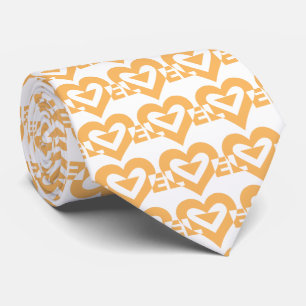 Coole Liebe Graphic, Orange Krawatte