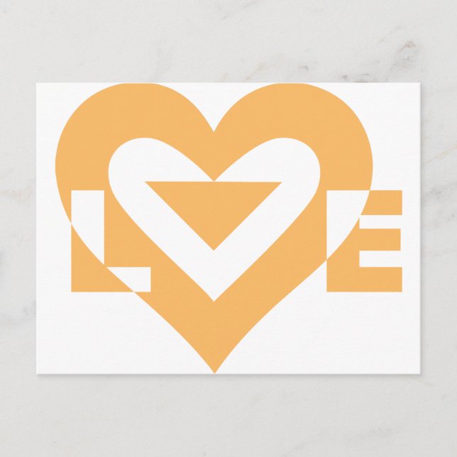 Coole Liebe Graphic, Orange Postkarte (Vorderseite)