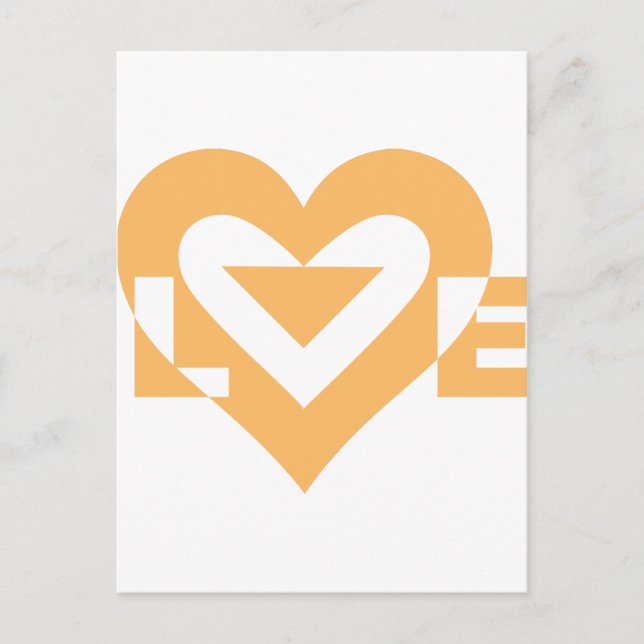 Coole Liebe Graphic, Orange Postkarte (Vorderseite)