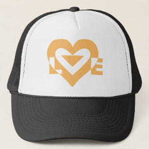 Coole Liebe Graphic, Orange Truckerkappe