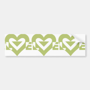 Coole Liebe Graphic, Sage Green Autoaufkleber