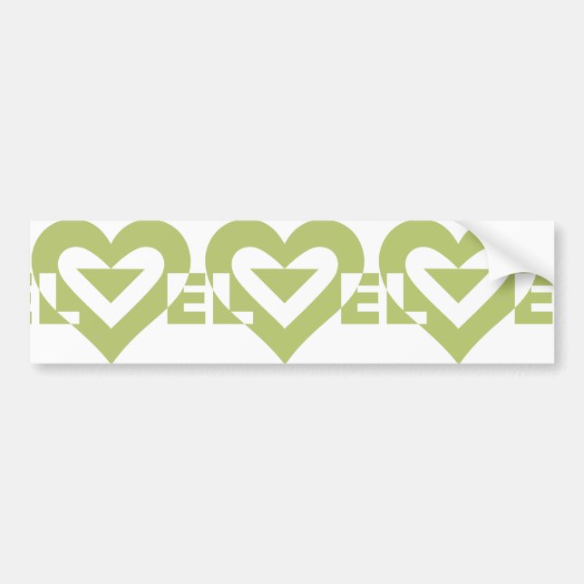 Coole Liebe Graphic, Sage Green Autoaufkleber (Vorne)
