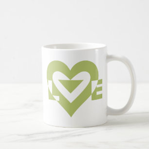 Coole Liebe Graphic, Sage Green Kaffeetasse