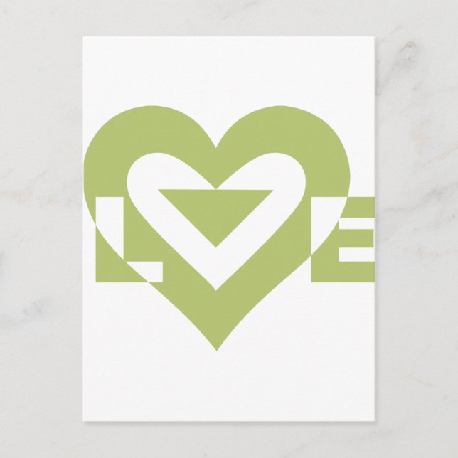 Coole Liebe Graphic, Sage Green Postkarte (Vorderseite)