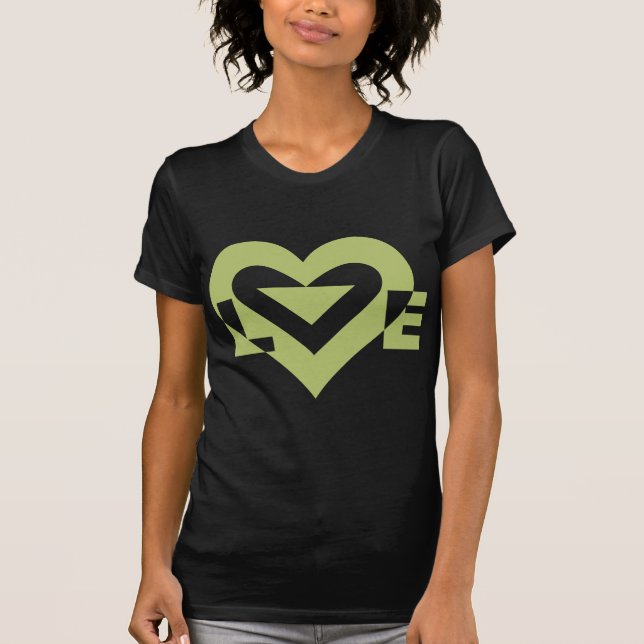 Coole Liebe Graphic, Sage Green T-Shirt (Vorderseite)
