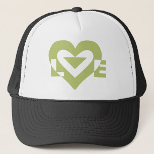 Coole Liebe Graphic, Sage Green Truckerkappe