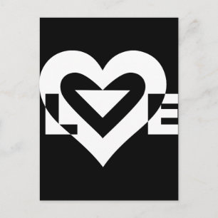 Coole Liebe Graphic, White Postkarte