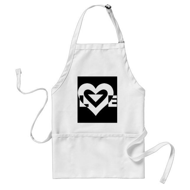Coole Liebe Graphic, White Schürze (Vorne)