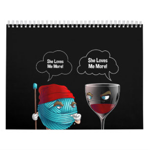 Coole Liebe ich Crochet und Weintruhe Kalender