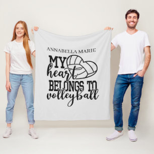coole Liebe Volleyballherz Fleecedecke