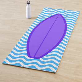 Coole Lila Blauwellen Surfen Yoga Mat Yogamatte
