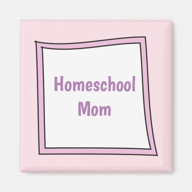 Coole Lila Box mit Homeschool-Mama Magnet (Vorne)