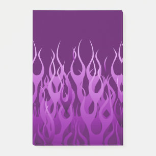 Coole Lila Racing Flames Graphic Post-it Klebezettel
