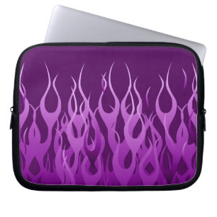 Coole Lila Racing Flames Stilvoll Laptopschutzhülle