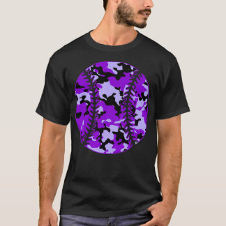Coole Lila Softball Camouflage Lila Camouflage Sof T-Shirt