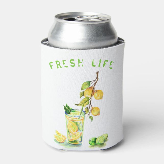 Coole Limonade mit frischen Zitronensäften Dosenkühler (Kanne Vorderseite)