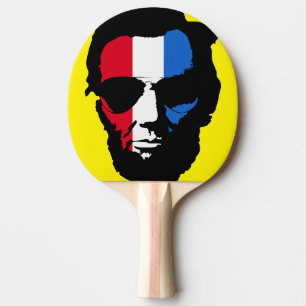 Coole Lincoln-Sonnenbrille-Pop-Kunst (rotes weiße Tischtennis Schläger